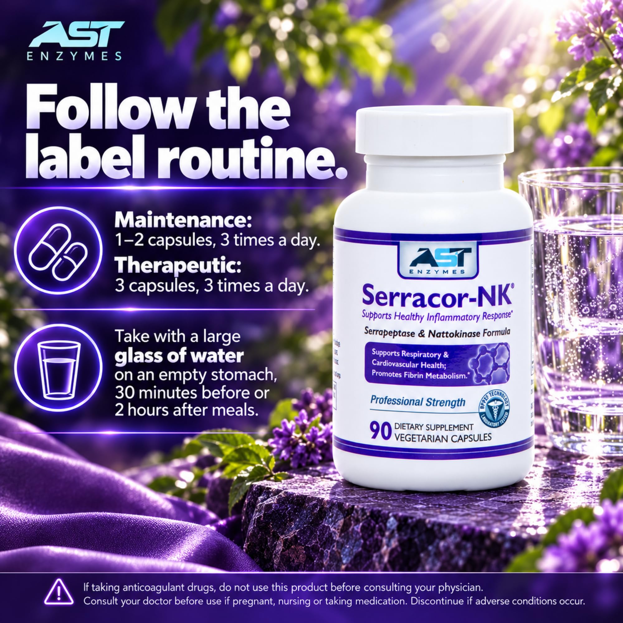 AST Enzymes Serracor-NK Serrapeptase & Nattokinase, 90 Capsules — Amazon image 9