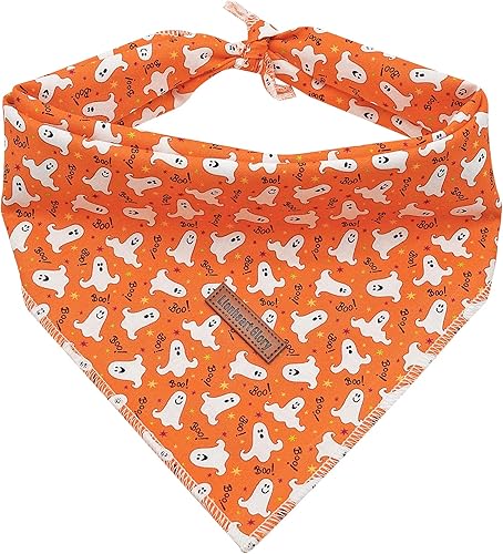 Lionheart glory Bandana de otoño para perro, 1 paquete de bufanda lavable suave para perro, pañuelo cuadrado ajustable para perros medianos y grandes