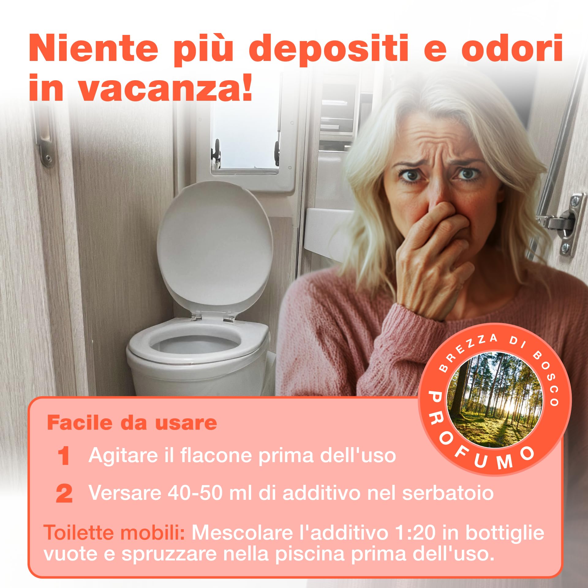 bio-chem Additivo sanitario acqua di risciacquo 5L | Nuova formula con microrganismi - Prodotto per la pulizia dei servizi igienici a secco in campeggio e in roulotte
