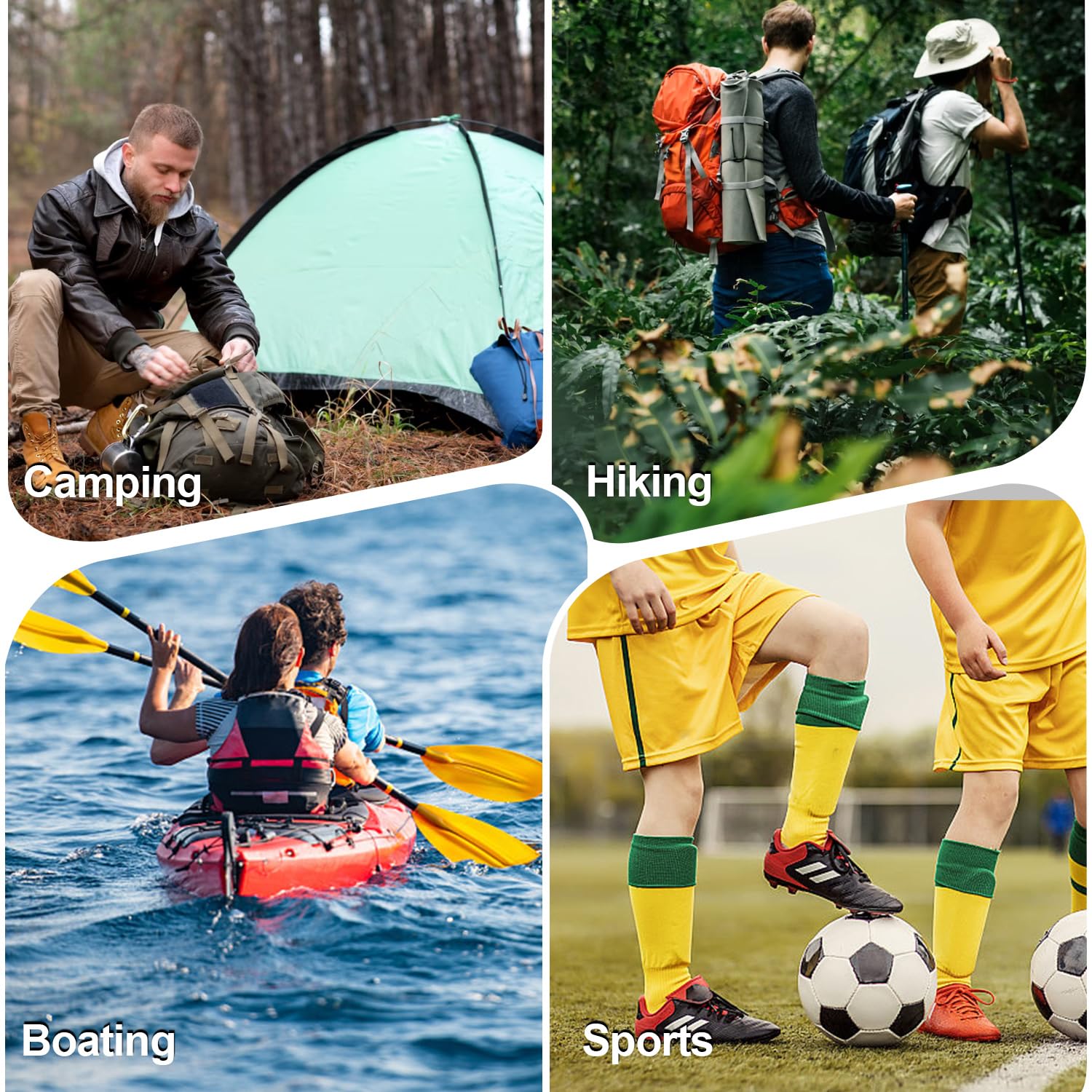 Pack 3 Silbatos De Emergencia Con Cordón Reflectante - Para Senderismo, Camping, Pesca