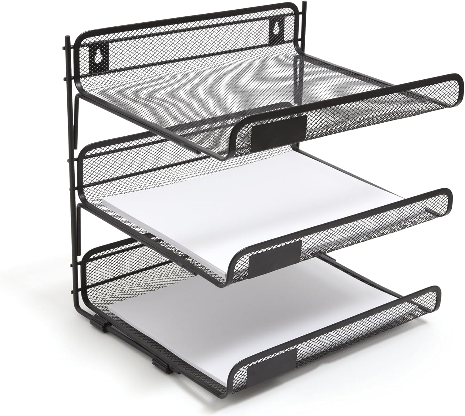 TRU RED Staples TR57556-CC 3 Compartment Wire Mesh File Organizer
