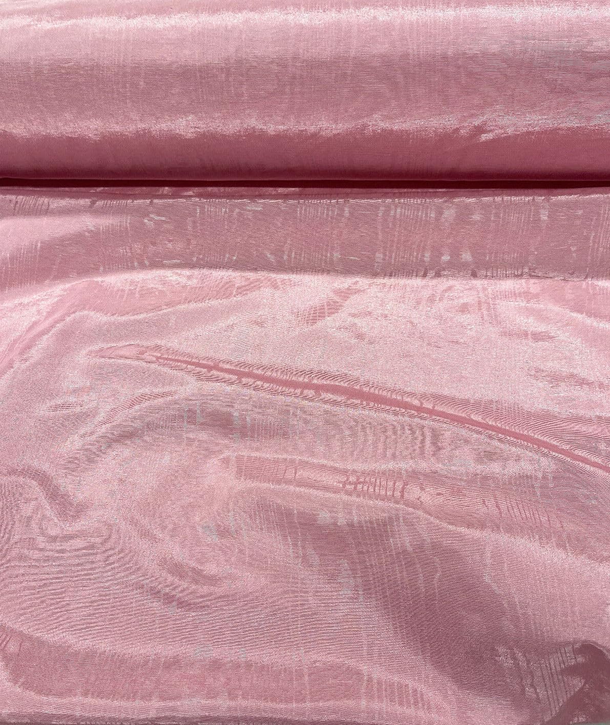 Discount Fabric Moire` Bengaline Faille Pink QQ47
