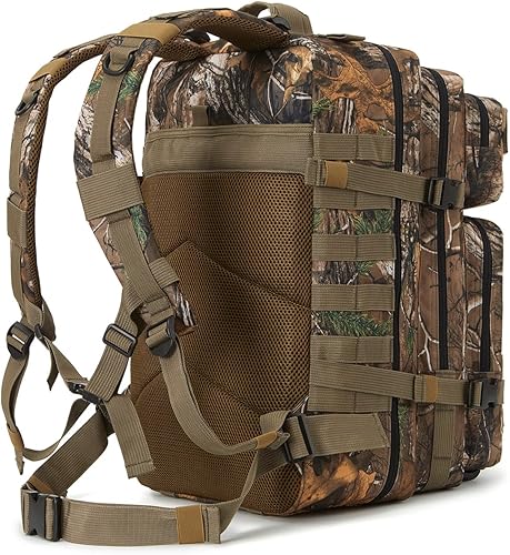 Miniatura 9 de QT&QY Mochilas tácticas militares de 45L Molle Army Assault Pack 3 días Bug Out Bag Senderismo Treeking Mochila