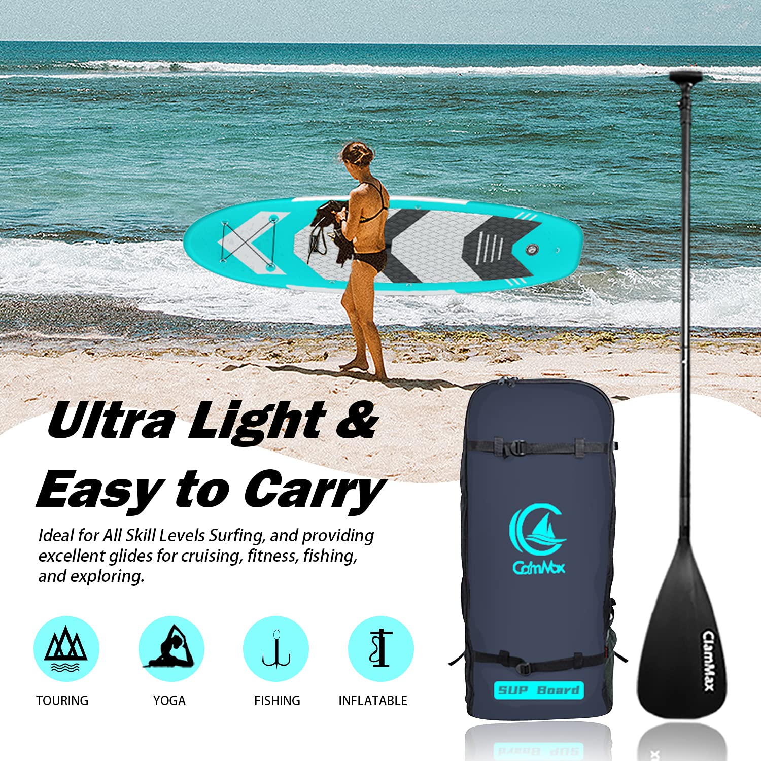 CalmMax スタンドアップパドルボード – 10フィート6インチ Amazon | CalmMax スタンドアップパドルボード – 10フィート6