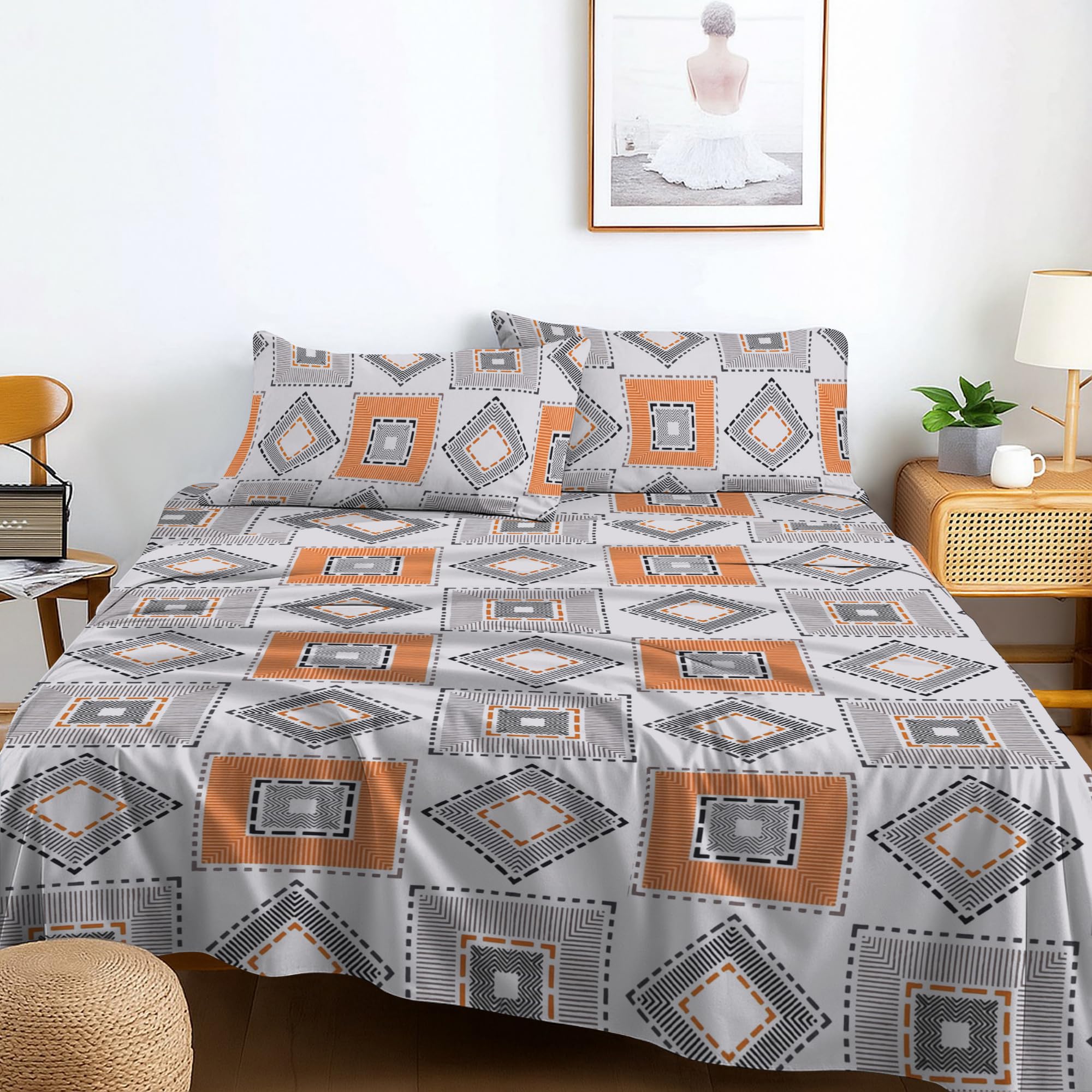 EverSoft Bedding Double 3-Piece Hotel Quality Bed Sheet Set Soft, Cozy & Breathable Bedding with Flat Sheet & 2 Pillowcases Durable, Luxury Design, Easy Care โ image 1