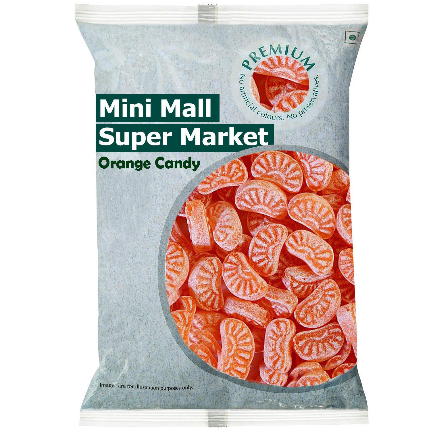 MiniMall Super Market Orange Candy/Khatti Mithi Candy/Narangi Flavour Candy (1 Kg)