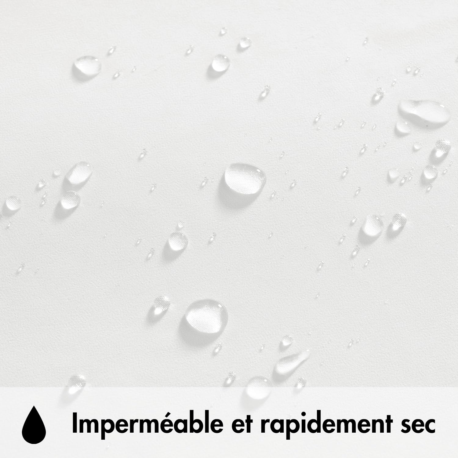 MIULEE Rideau d'extérieur Transparent résistant aux intempéries avec œillets Imperméable Protection Solaire pour pavillon, terrasse, pergola, Balcon, Jardin L 137 x H 215 cm, 2 Panneaux, Blanc