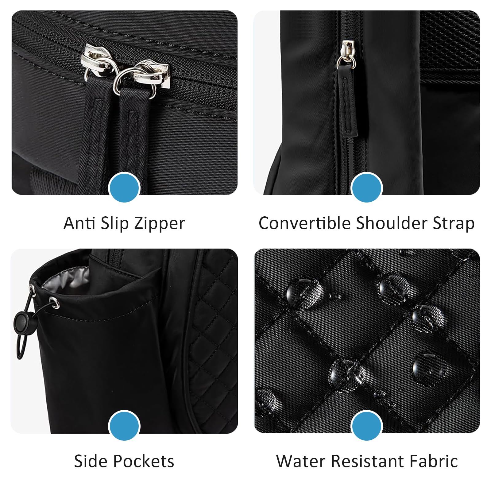 Generisch Zaino da tennis, borsa da tennis da donna e uomo, zaino da tennis per 2 racchette da tennis, impermeabile, zaino sportivo, borsa da badminton per pickleball, tennis e badminton