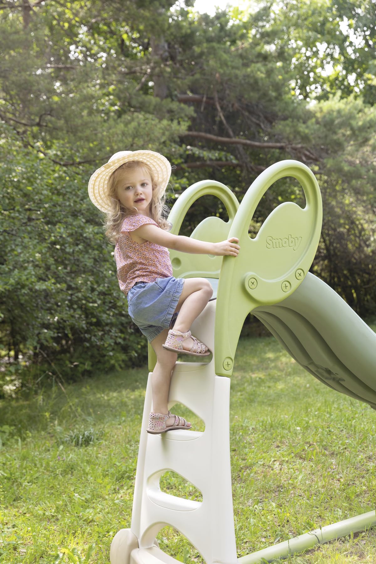 Smoby Life - Tobogán XL de Doble Onda – Tobogán Grande con Conexión de Agua, 2,30 Metros de Largo, con Caño Deslizante, Refuerzo, Material Reciclado y Proteccion UV,a Partir de 3 Años (7600820304)