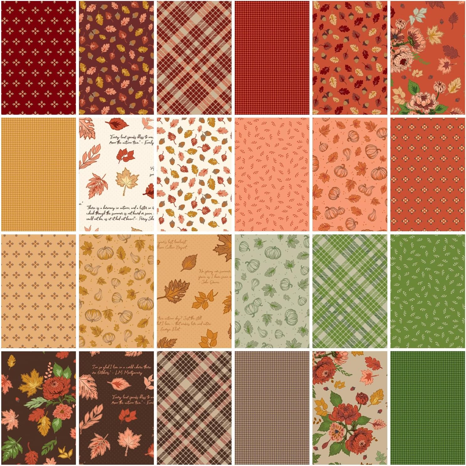 Beverly McCullough Cozy Autumn 10" Stacker 42 10-inch Squares Layer Cake Riley Blake 10-17870-42