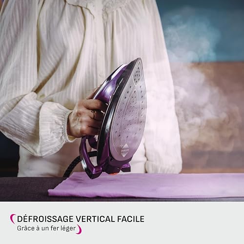 Calor Steam generator, 6.9 bar, Steam flow 130 g/min, 480 g/min, Tank 1.8 L, Led Vision, Limestone collector, Made in France, Purple/Black SV8152C0 - 7