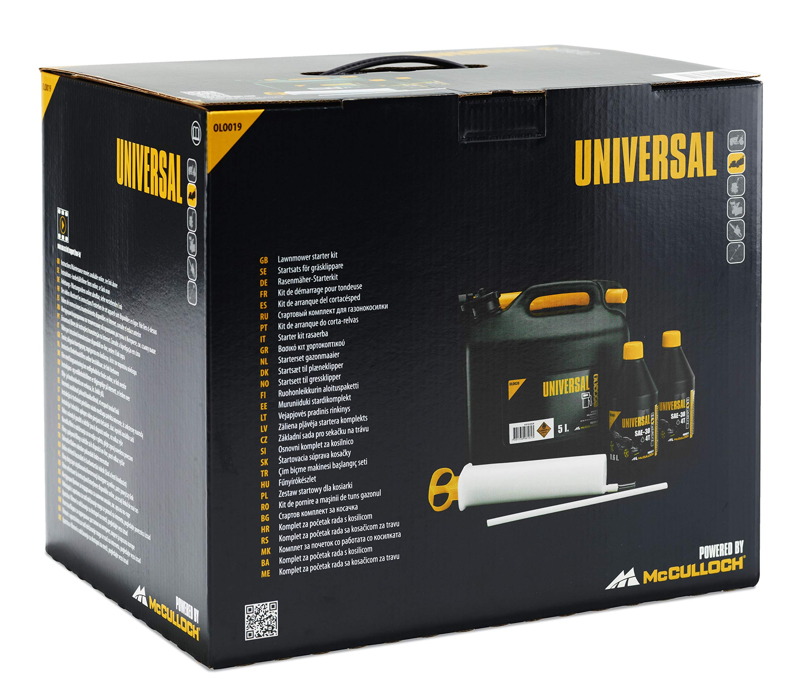 Gardena Universal Rasenmäher Starter-Set, OLO019: Starter-Set für Benzinrasenmäher enthält 4-Takt-Öl, Absaugspritze und Benzinkanister (Artikel-Nr. 00057-76.164.19), GM577616419, Standard, One Size