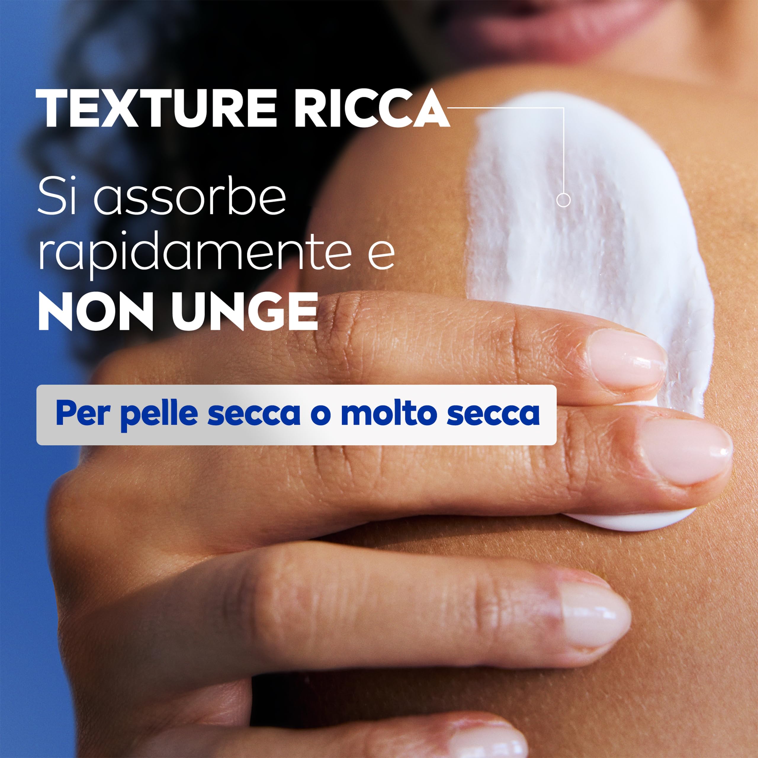 NIVEA Crema Corpo Nutriente 500 ml, Crema idratante corpo 72h arricchita con Acido Ialuronico Puro, Olio di Mandorla e Siero Nutrimento Intenso, Crema corpo idratante pelle secca o molto secca