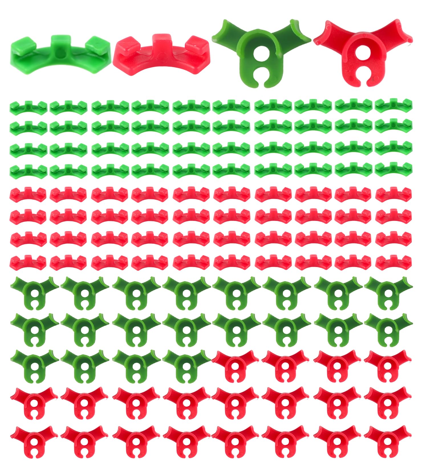 TAKONE Pflanzen Bieger Clips Set – 120 Pflanzen Clips (80 Kleine + 40 Große), 90 Grad Plant Training Biege Clips, Clips Für Pflanzen Zum Biegen Von Pflanzenstämmen Für LST & Gartenanbau