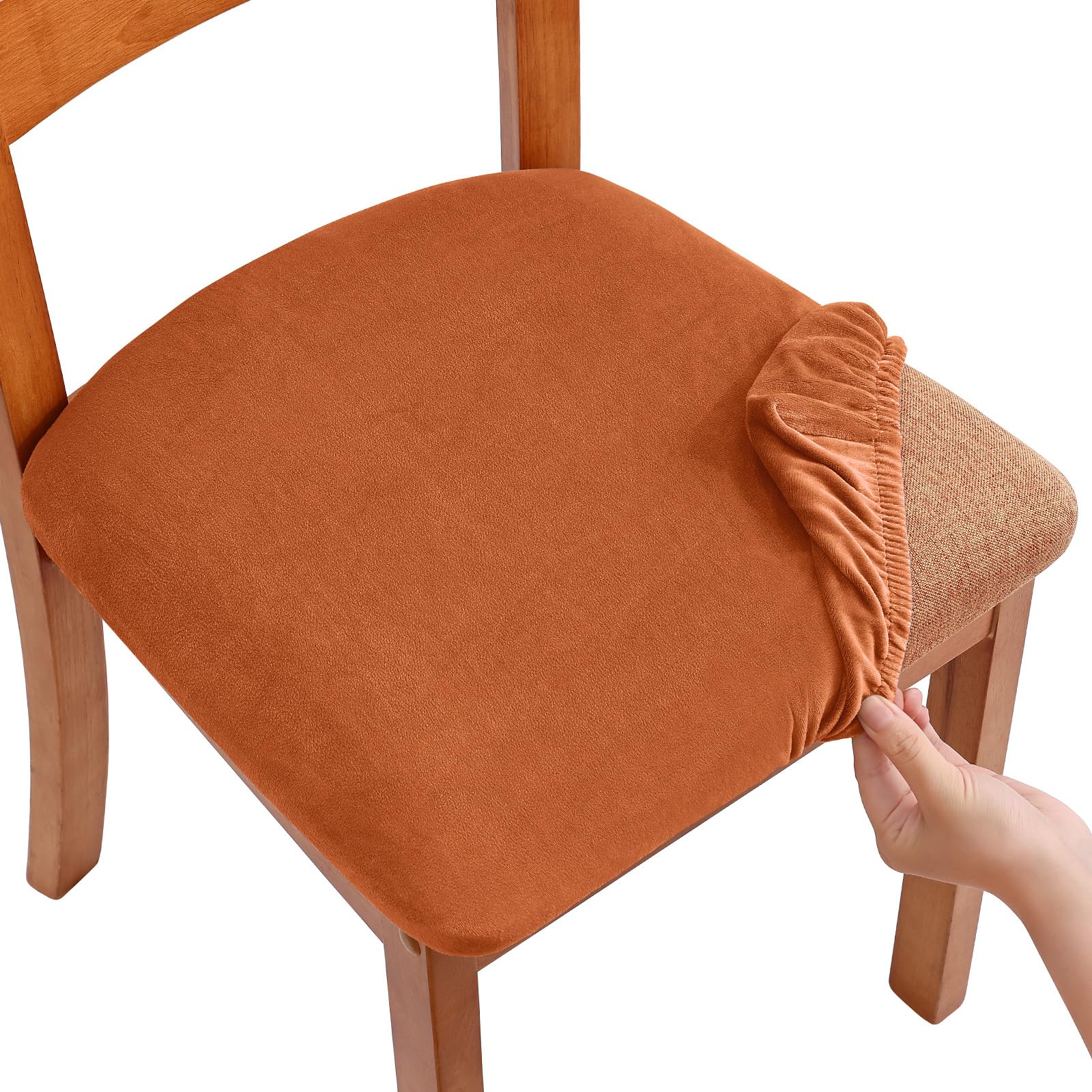 Velvet Dining Chair Covers - Set of 6 -13 Velvet Dining Chair Covers - Set of 6 -13