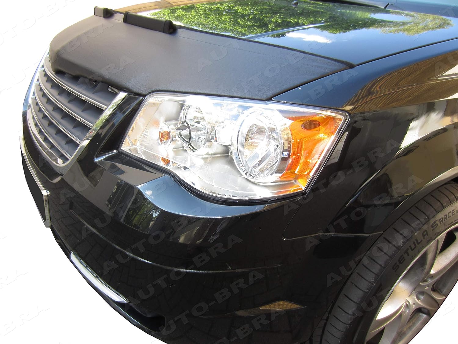 AB3-00413 CAR Hood Bra Compatible with Chrysler Grand Voyager Town & Country 2008-2011 Front End Nose Mask Bonnet Bra STONEGUARD Protector Tuning