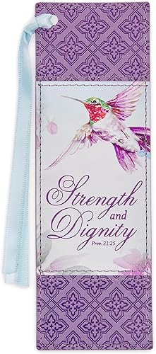 Miniatura 250 de Christian Art Gifts - Separador de piel sintética con cinta de satén y verso bíblico inspirador para mujeres y hombres, Marrón - Proverbios 31 Mujer