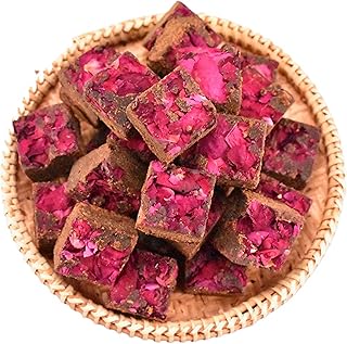 Handmade brown sugar cubes, Black sugar, rose brown sugar,8.81 ounces (250 grams), red rose flavor