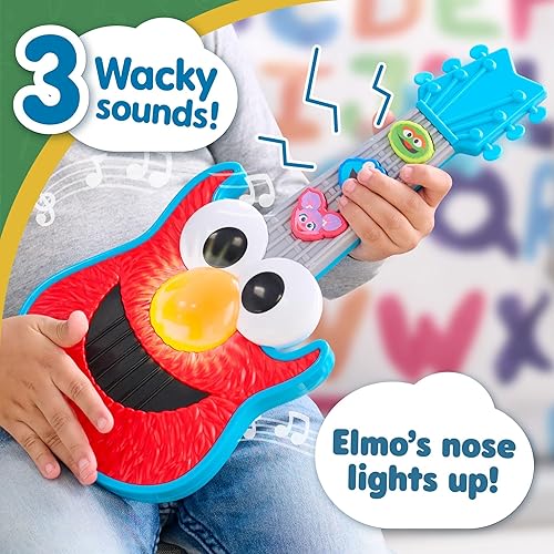 Miniatura 4 de Plaza Sésamo Rock con guitarra Elmo, juego de disfraces y simulación, luces y sonidos, juguete musical preescolar, juguetes para niños a partir de 2