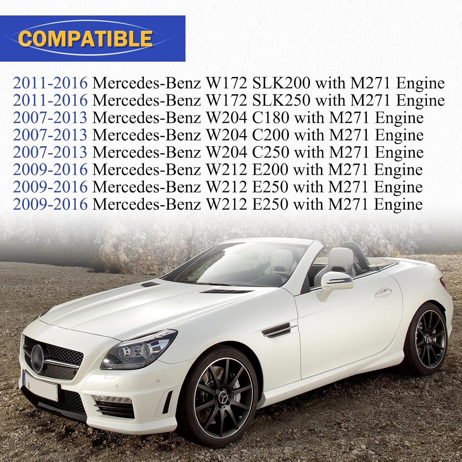 2710901929 Turbo Intake Pipe Repair Mini Hose For 2009-2016 Mercedes-Benz C180 C200 C250 E200 E250 SLK200 SLK250 W172 W204 W212 with M271 Engine Replaces# 2710901629, 2711801819