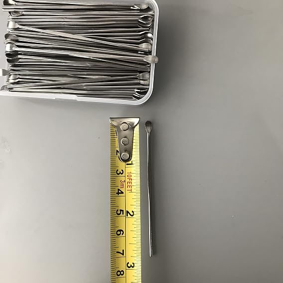 JOYWEE 200 pcs Ear Wax Removal Ear Cleansing Tool Sculpture Stainless Steel Ear Curette Ear Wax Remover Tool Pack 8CM Stainless Steel Wax Carving Tool the Art of Carving