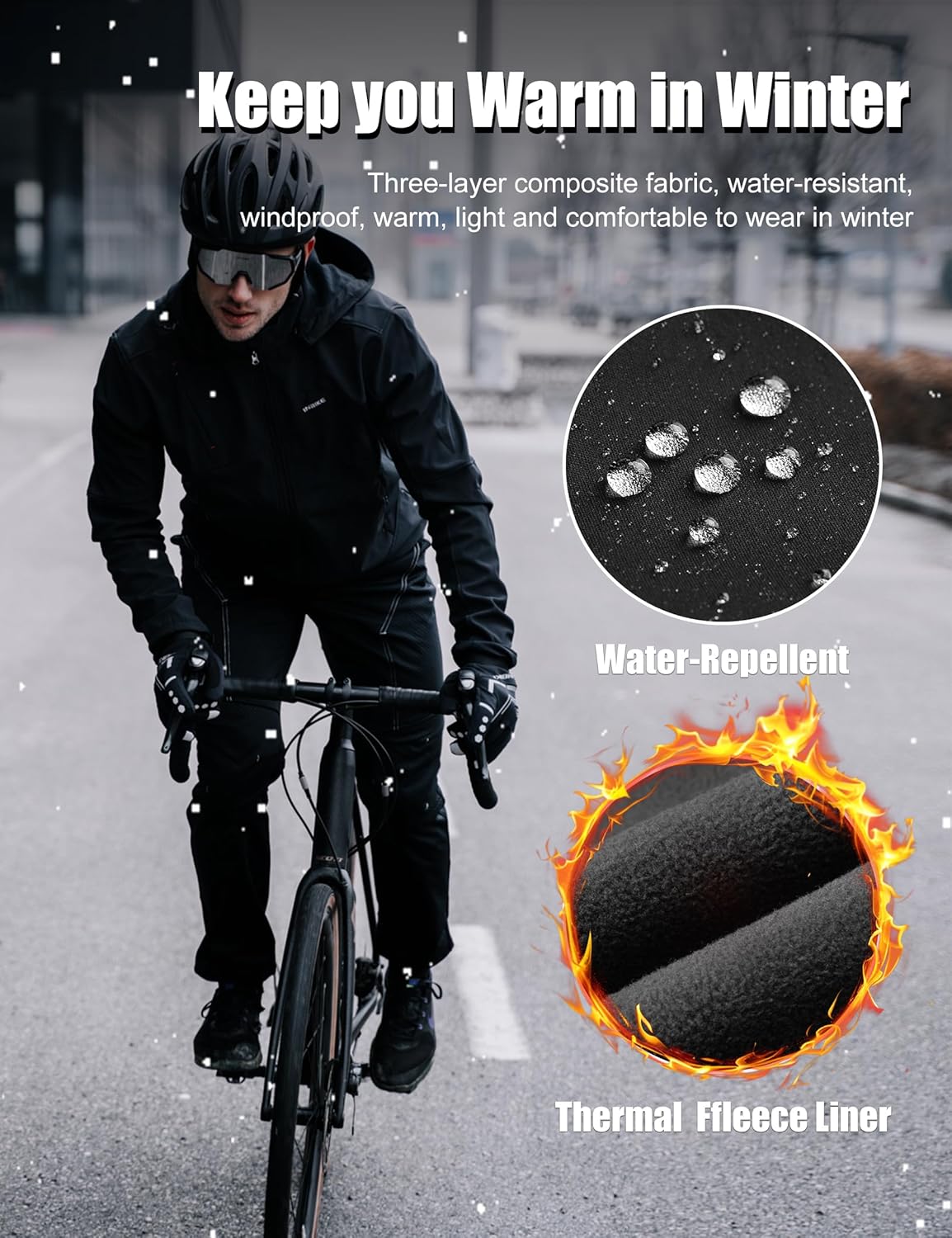 Waterproof Cycling Jacket Wet Weather Cycling Pants Best Wet - Main Image