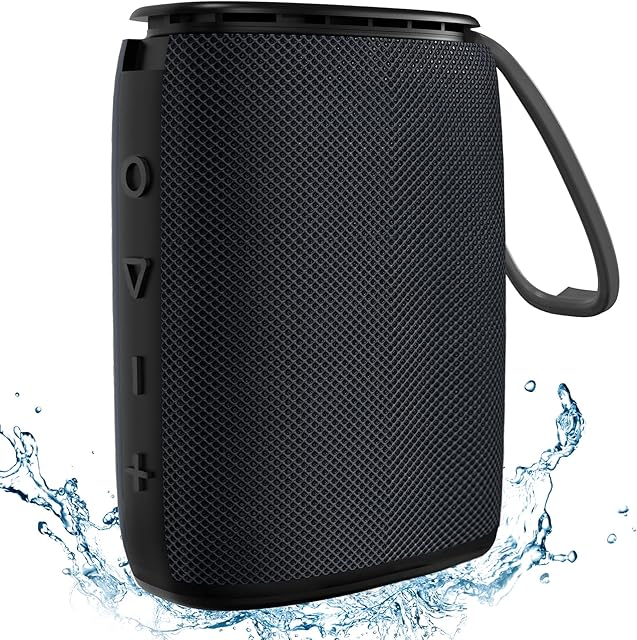 Hadisala IPX7 Waterproof Bluetooth Speaker, H3 Portable Wireless Speaker Bluetooth 5.0 with Rich Bass HD Stereo Sound 15H Playtime USB-C Charge, Shower Speaker Two Pairing for Home, Outdoors, Travel