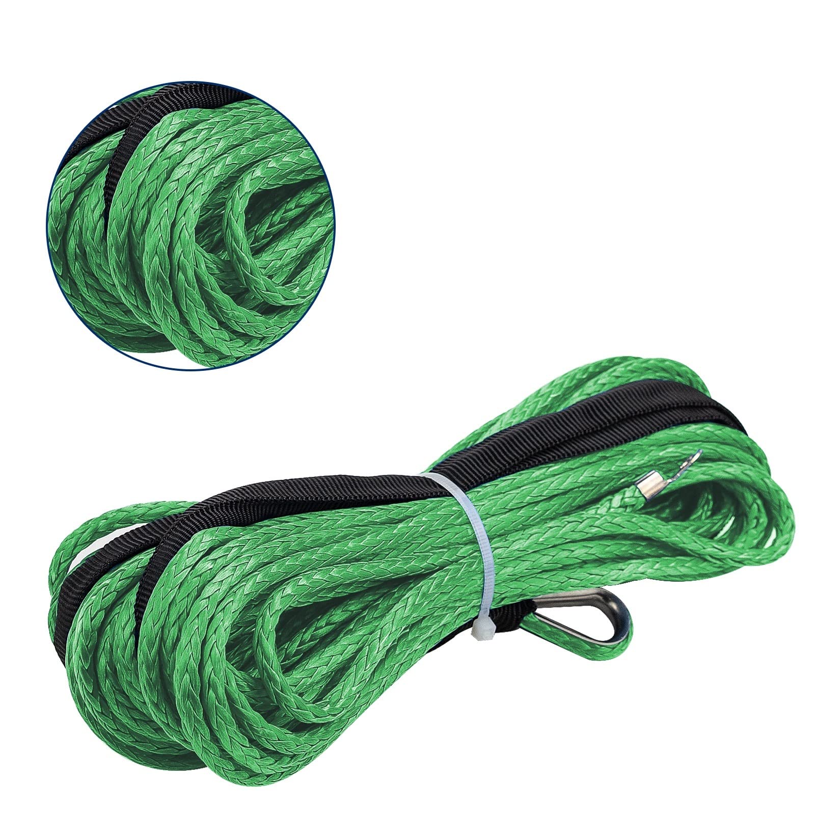 Abschleppseil 15 m / 6 mm Abschleppseil Seil Schnur Kunstfaser 5500 lbs/7000 lbs/7700 lbs Abschleppseile (Color Name : Green)