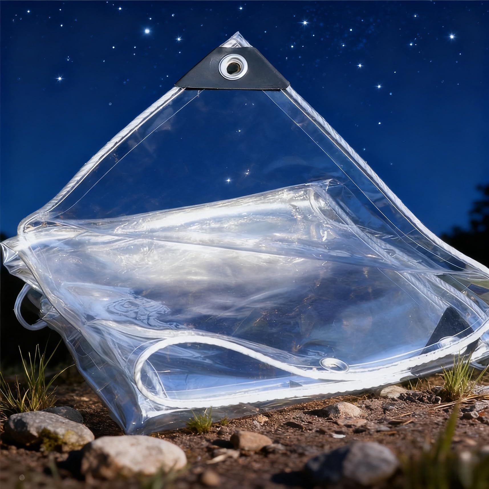 Lona impermeable transparente de 145x185 cm toldo protector de lluvia para muebles de jardín