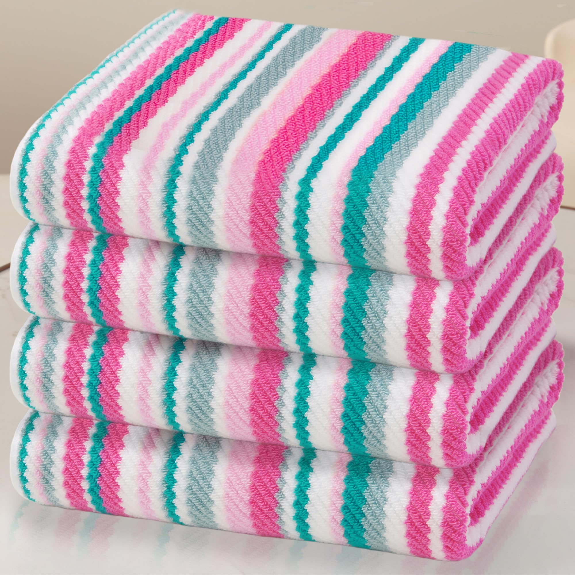 VOOVA & MOVAS Cotton Bath Towels Set of 4