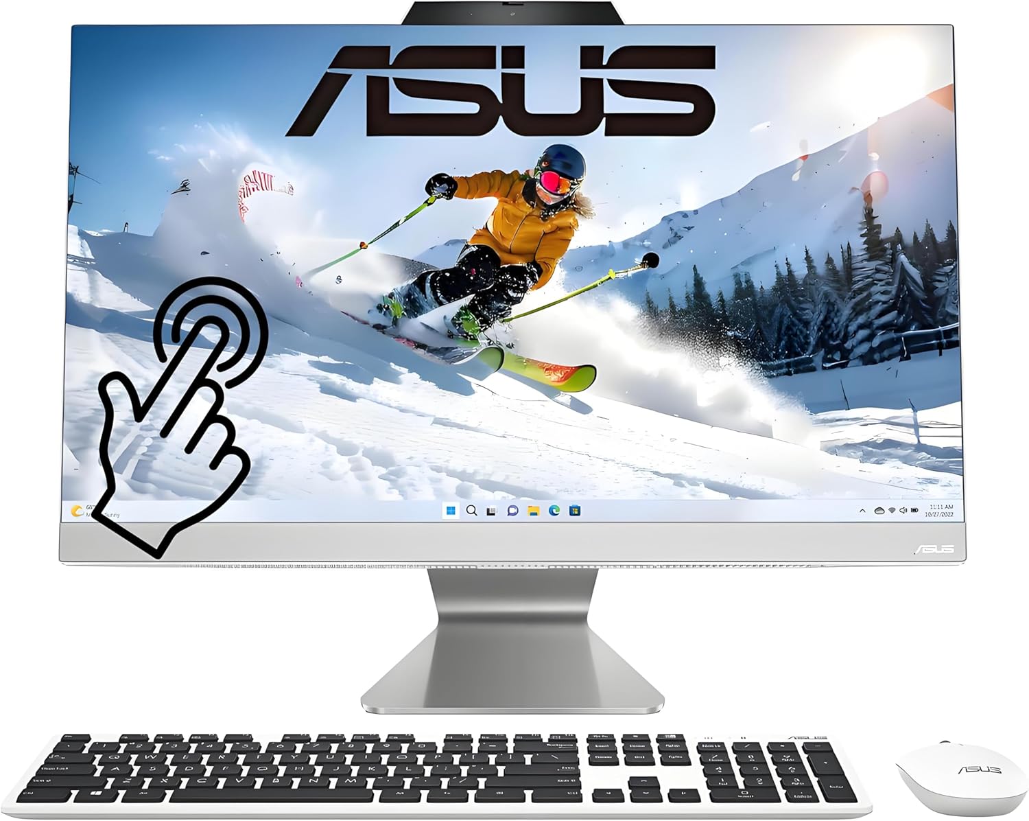 ASUS 2025 All-in-One Desktop, 23.8″ FHD Touchscreen, Intel Core i5-1235U(Beats Ryzen 7 5700U), 16GB RAM, 512GB SSD, Intel UHD Graphics, Wi-Fi 6, 720p Camera, HDMI, Keyboard & Mouse, Windows 11 Home