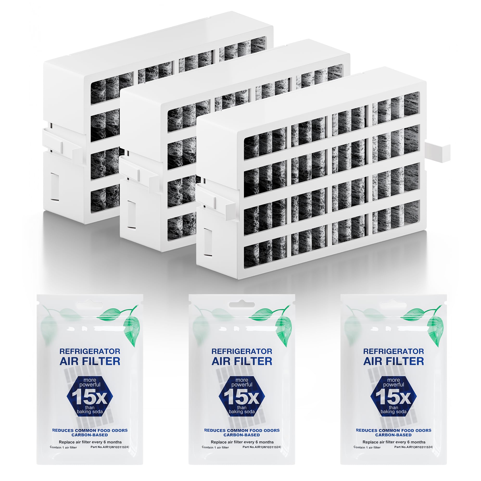 W10311524 AIR1 Refrigerator Air Filter Cartridge Replacement for Whirlpool Kenmore Refrigerator Compatible with Fresh Flow Refrigerator Air Filter
