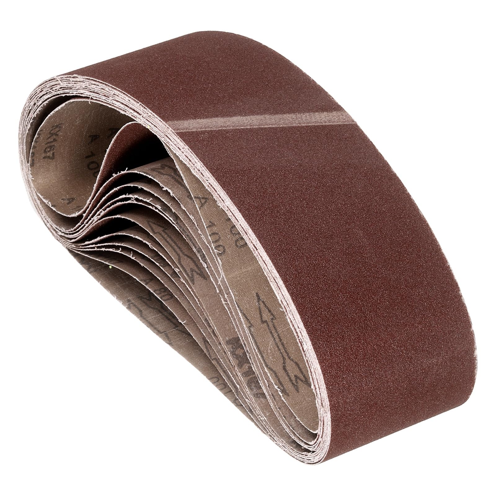10 Pcs Sanding Belts 4 x 36 Inch 100 Grit Aluminum Oxide