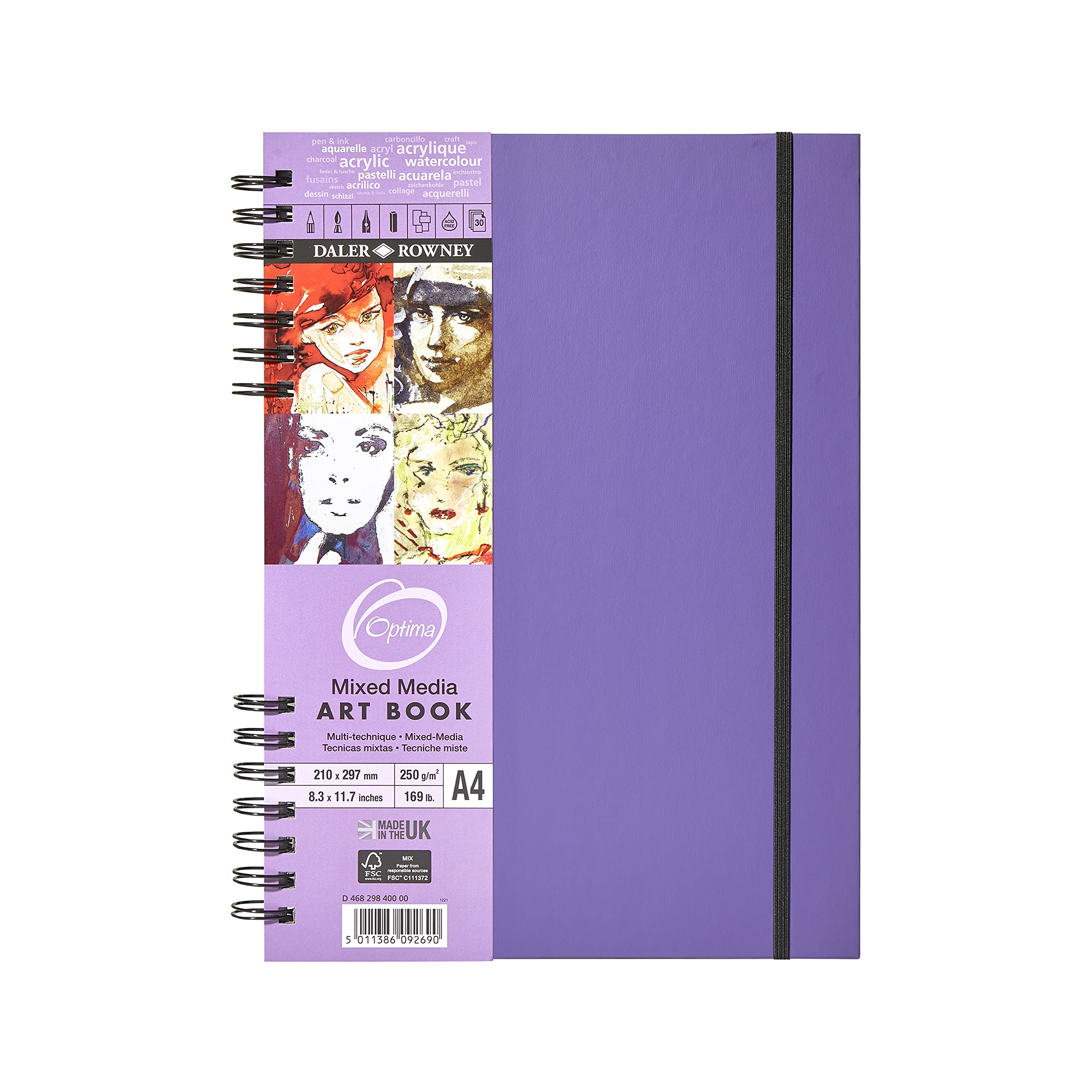 Daler-Rowney Optima Mixed Media Spiral A4 Artbook