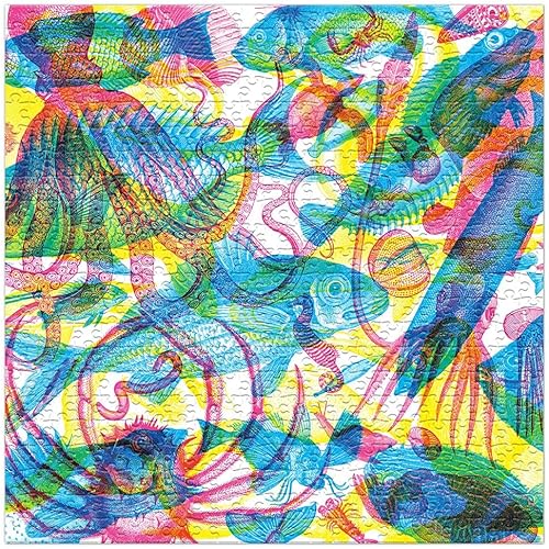 Miniatura 6 de Ginger Fox RGB Ocean by Carnovsky - Rompecabezas de 500 piezas, 3 imágenes en 1, incluye impresión de ilustraciones y lentes