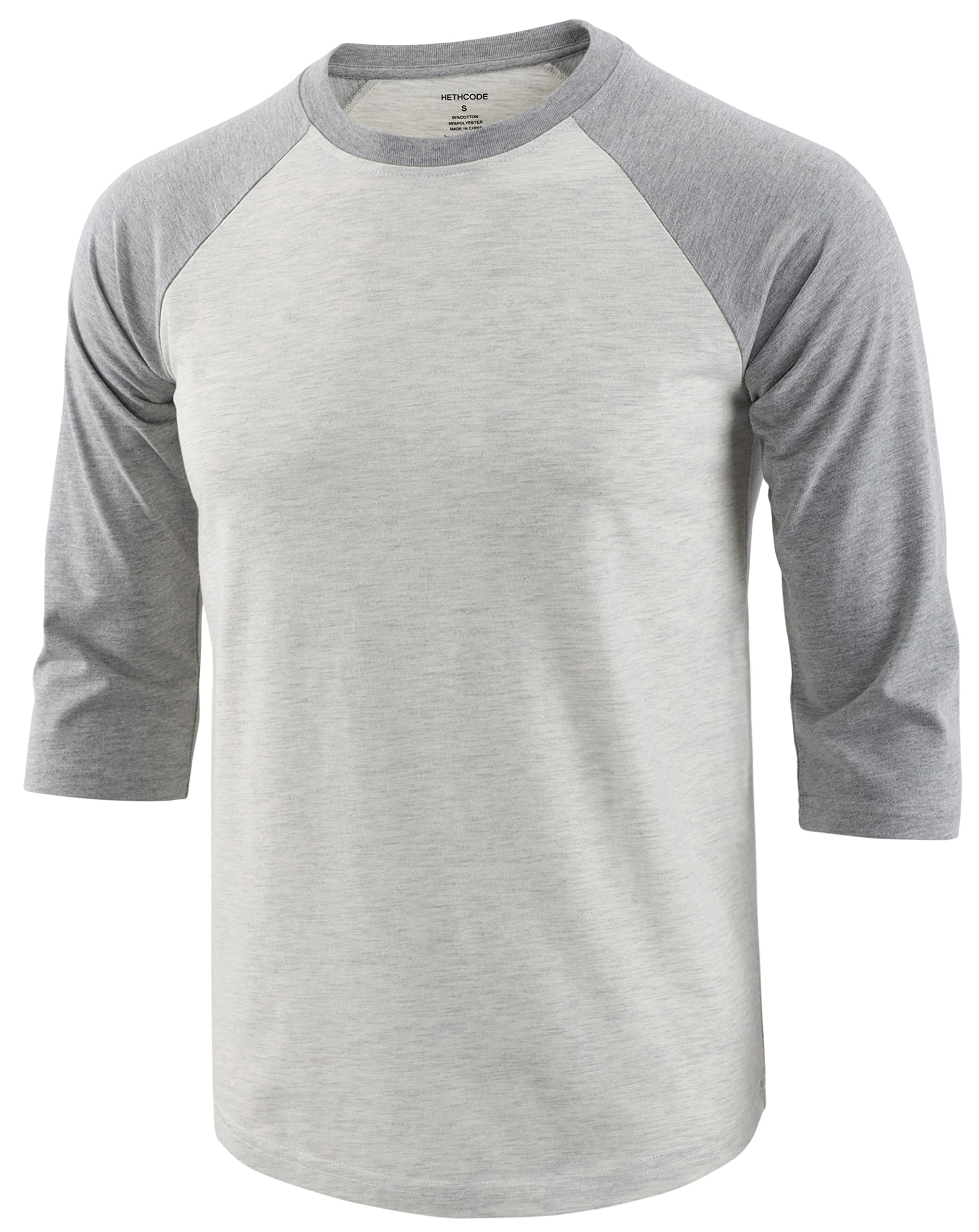 HETHCODEMen's Classic Slim Fit 3/4 Raglan Sleeve Active Sports Baseball Vintage Tee Shirts