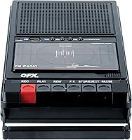 QFX RETRO-39BT Bluetooth Cassette Recorder - USB to Cassette Recording, FM Radio, MP3 Player, Portable Shoebox Speaker