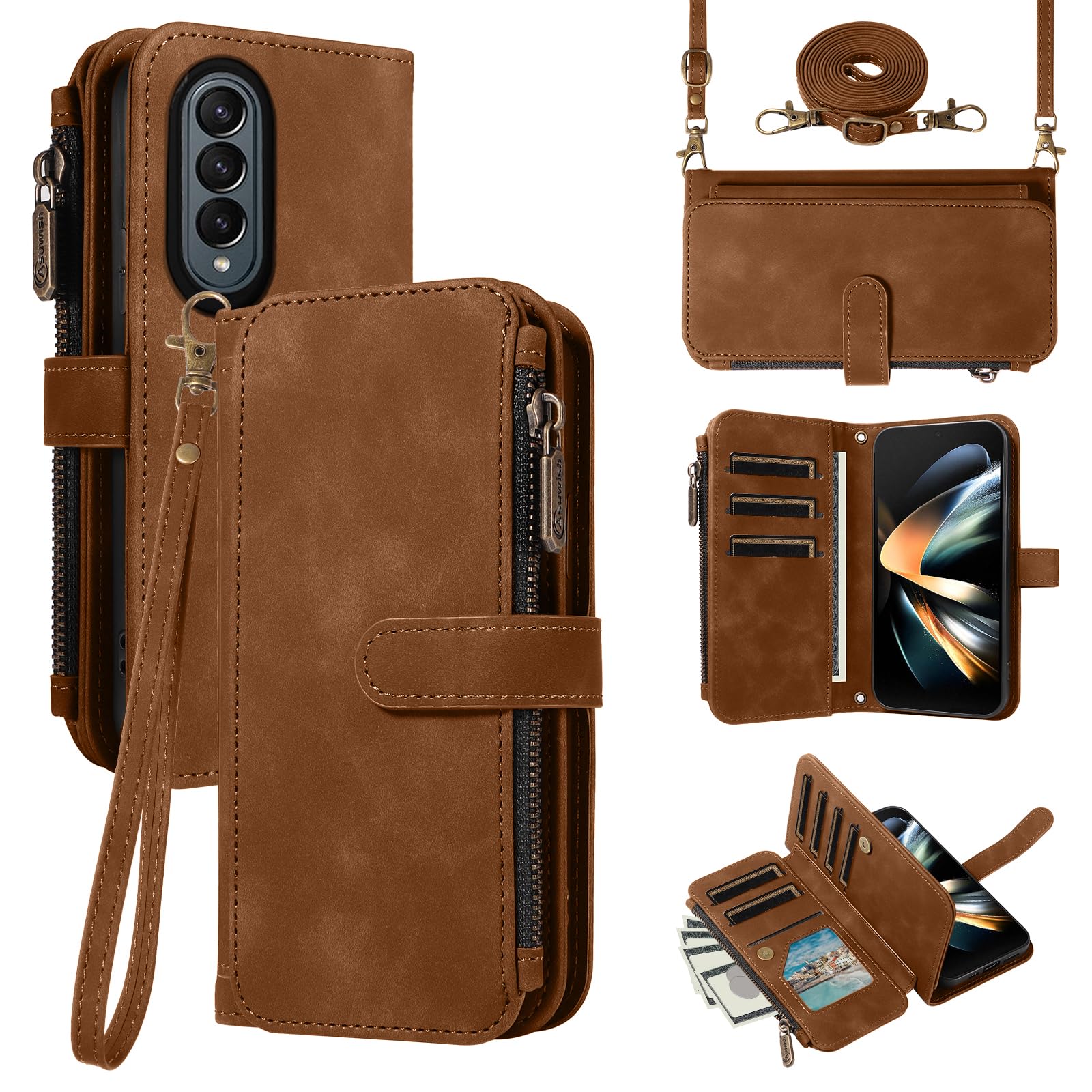 Coque ZFold45G avec bandoulière pour voyager léger et sécuriser vos cartes bancaires - 8