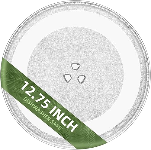 Plato giratorio de microondas de 12.75 pulgadas compatible con GE, LG, Whirlpool, Kenmore, Sears, placa de vidrio de repuesto para microondas de 12