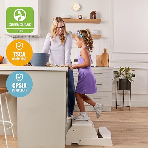 Miniatura 6 de ECR4Kids Taburete y silla Flip-Flop, muebles para niños, lavado blanco