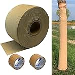 213 Ft Paper Tree Wrap For Damaged Bark, Weather Resistant Tree Trunk Protectors Wraps To Protect Bark, Breathable Tree Bark Repair Wrap Bandage For Frost, Sun And Deer Animals, With Tape (3.15
