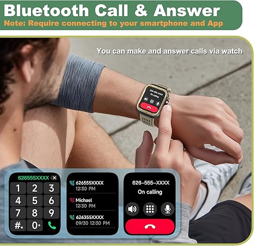 Miniatura 2 de Reloj inteligente para hombres y mujeres (respuestahacer llamadas), nuevo reloj inteligente HD de 1.8 pulgadas, reloj de fitness con más de 120