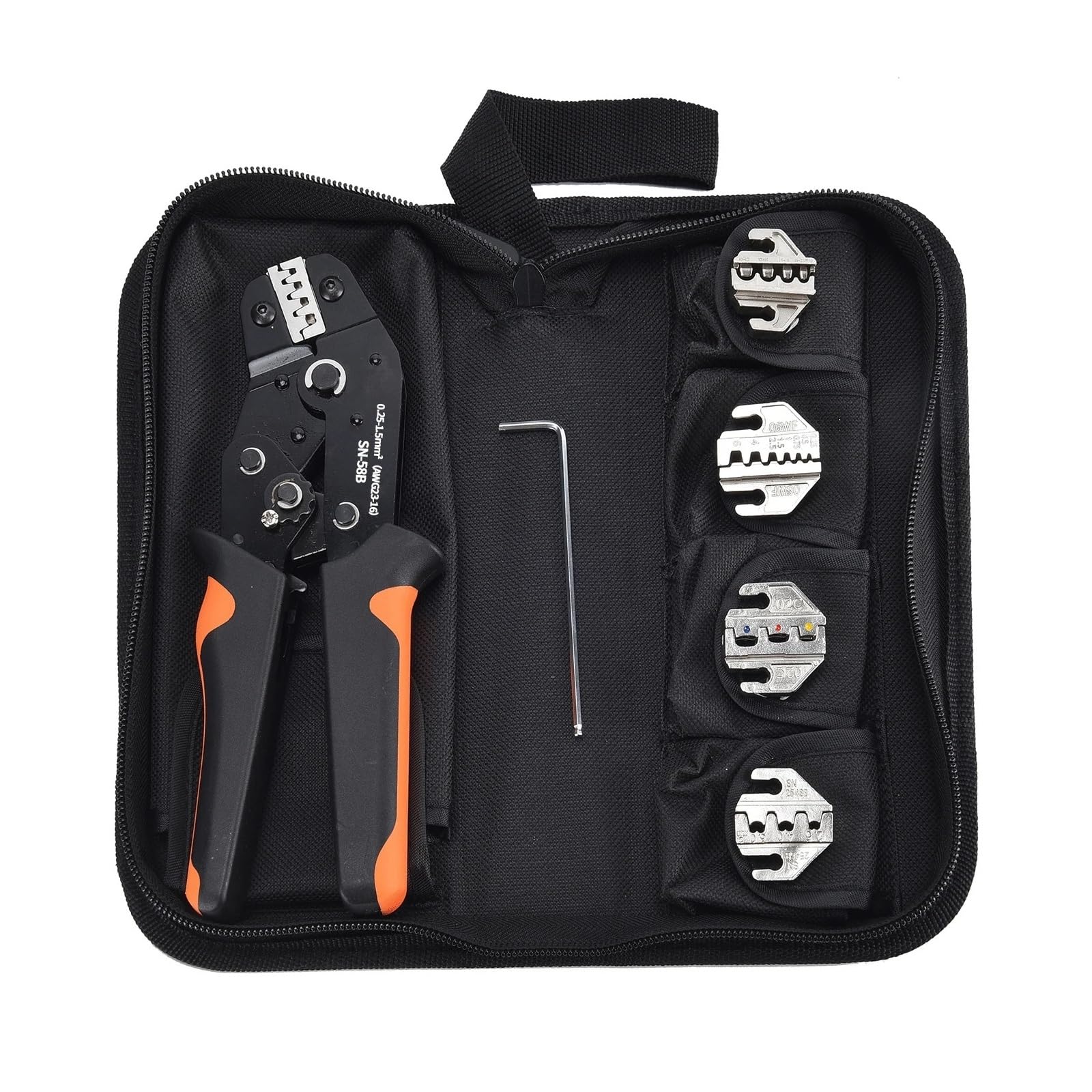 Ewsdsfs Sn-58B Kit 58B Crimping Pliers Kit Quick Jaw Replacement For Tab 2.8/4.8/6.3/Tube/Photovoltaic/Insuated/Terminals Electrical Tool