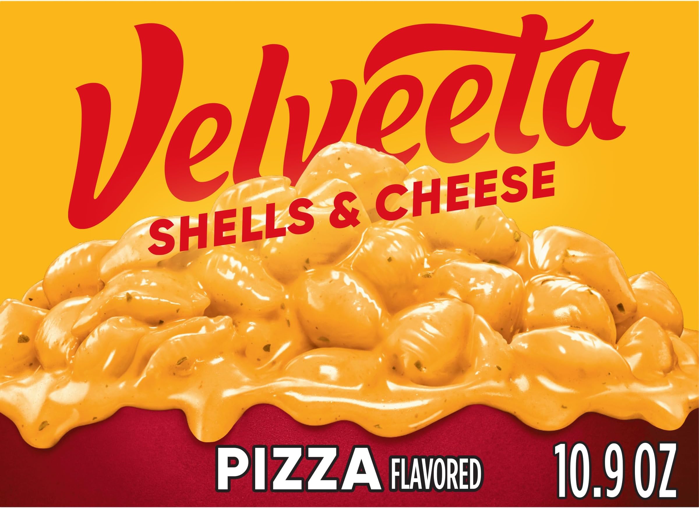 Velveeta Pizza Flavored Shells & Cheese with Shell Pasta, Cheese Sauce and Seasoning, 10.9 oz Box