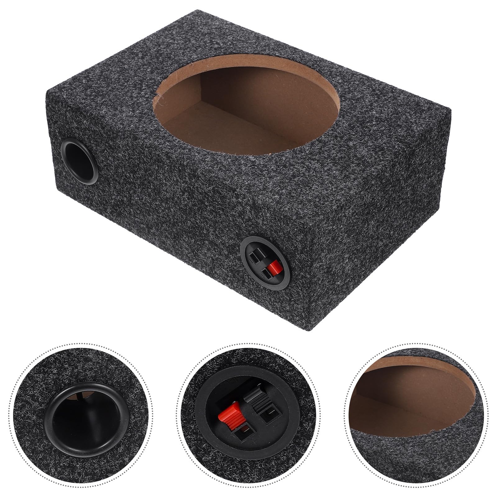 8 Pulgadas Caja de Subwoofer de Madera para Coche, Caja de Altavoz Sellada Ligera y Portátil, Compatible Vehículos y Camiones, Mejora Graves Profundos para Entusiastas del Audio