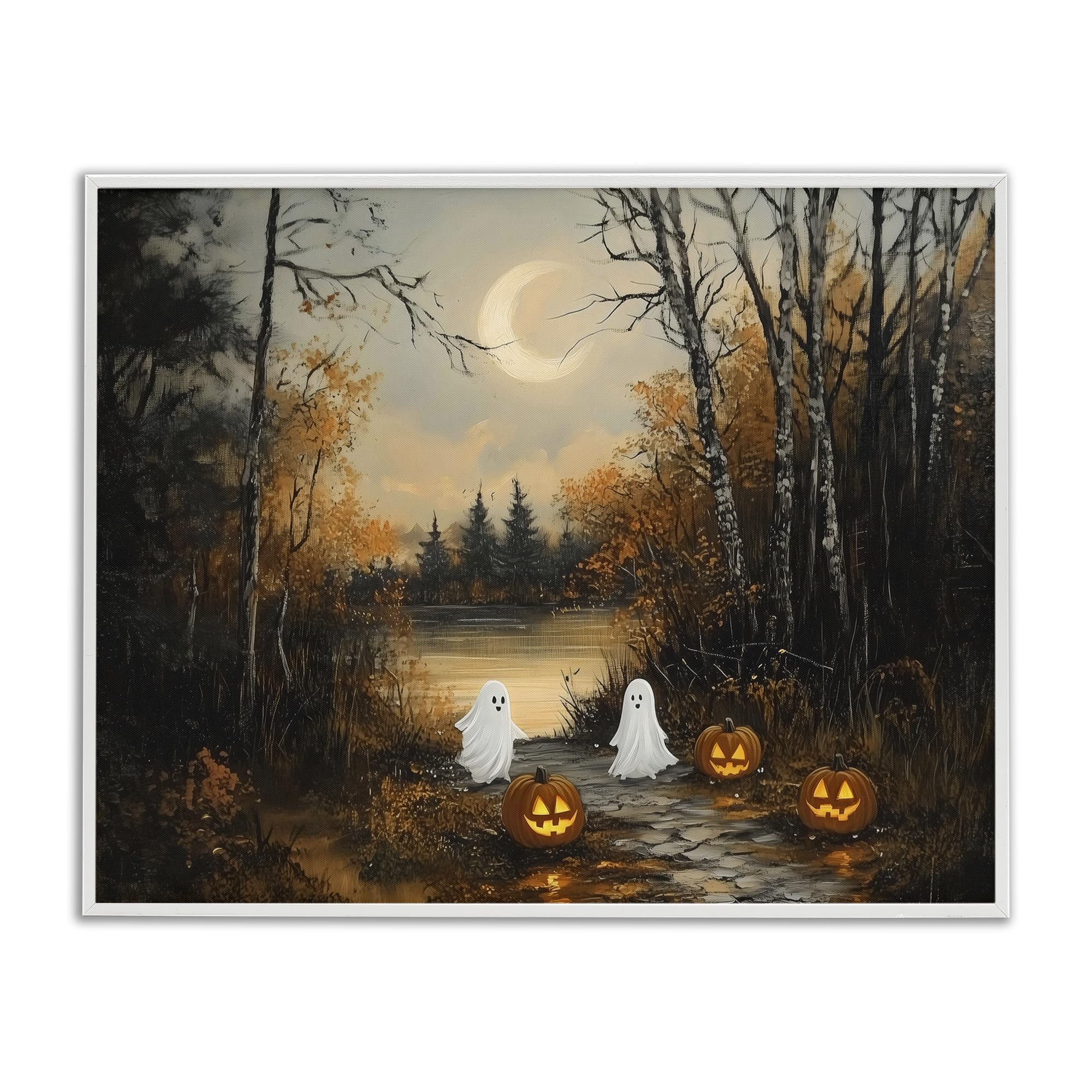 Poster encadré fantômes d'automne au lac Blanc Stupell Industries 40x50 cm