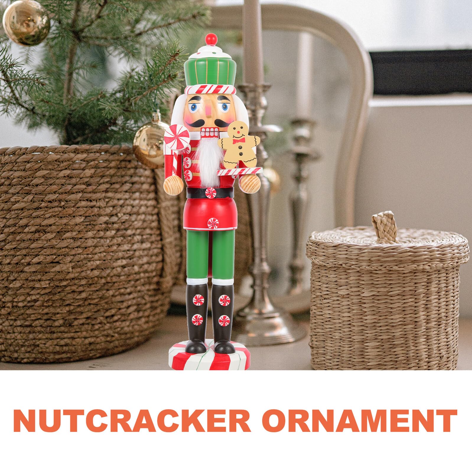DOITOOL Casse-Noisette de Noël Statue Bois Modèle Décoratif Casse-Noisette Ornement de Table Artisanal Figurine de Casse-Noisette Bois