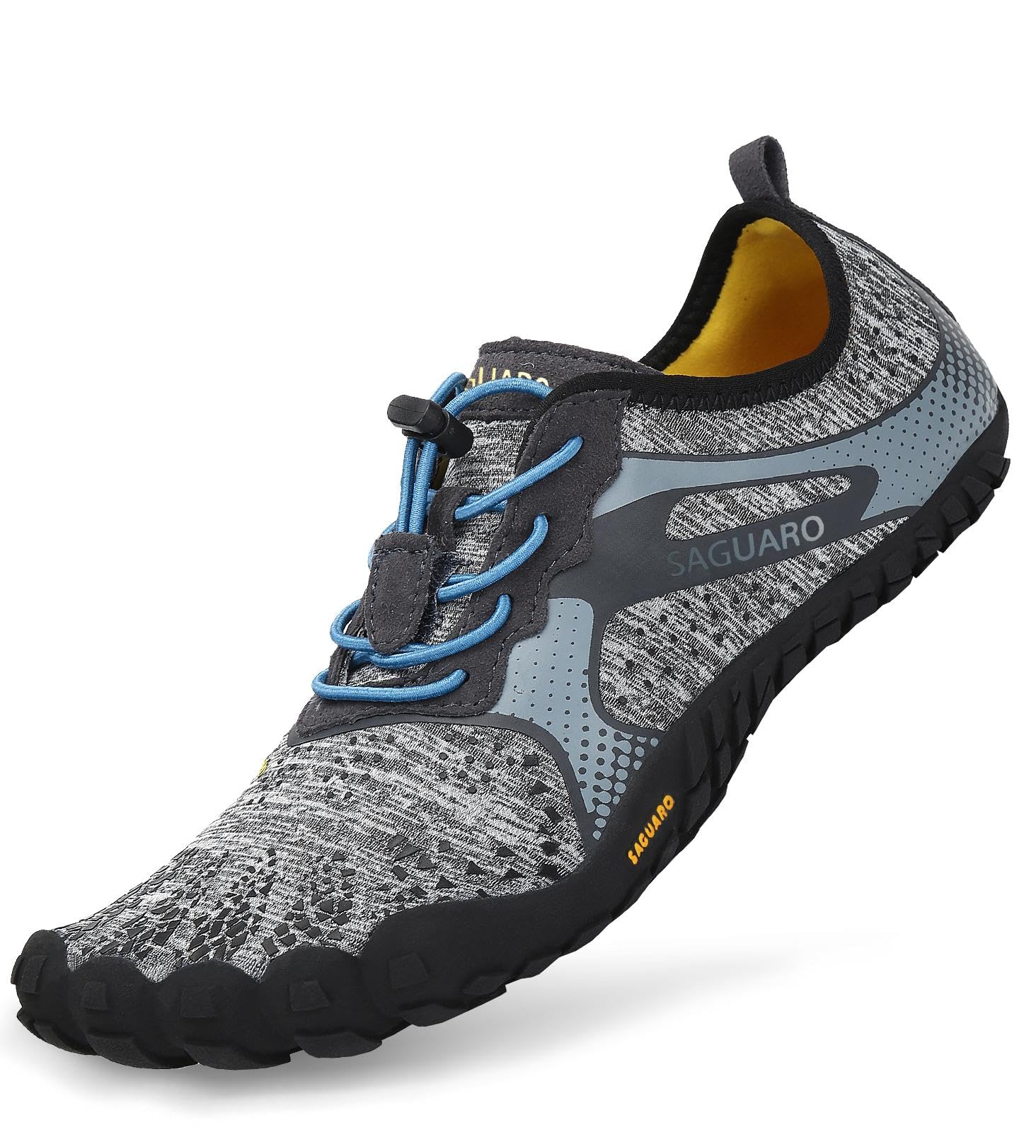 Barefoot-Schuhe für Damen und Herren, zum Trainieren, für Wanderungen auf felsigem Gelände, für zu Hause und im Freien, atmungsaktiv, mit breiter Zehenkappe und flacher Sohle, schwarz (nero fumoso