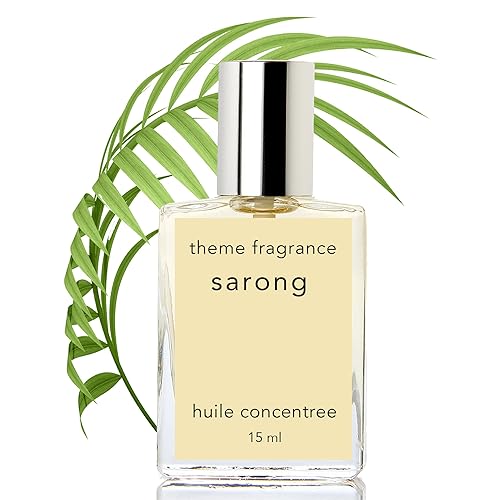 Theme Fragrance Aceite de perfume Sarong para mujer. Perfume tropical Vanilla Coconut Beach. Rollo de 0.5 fl oz