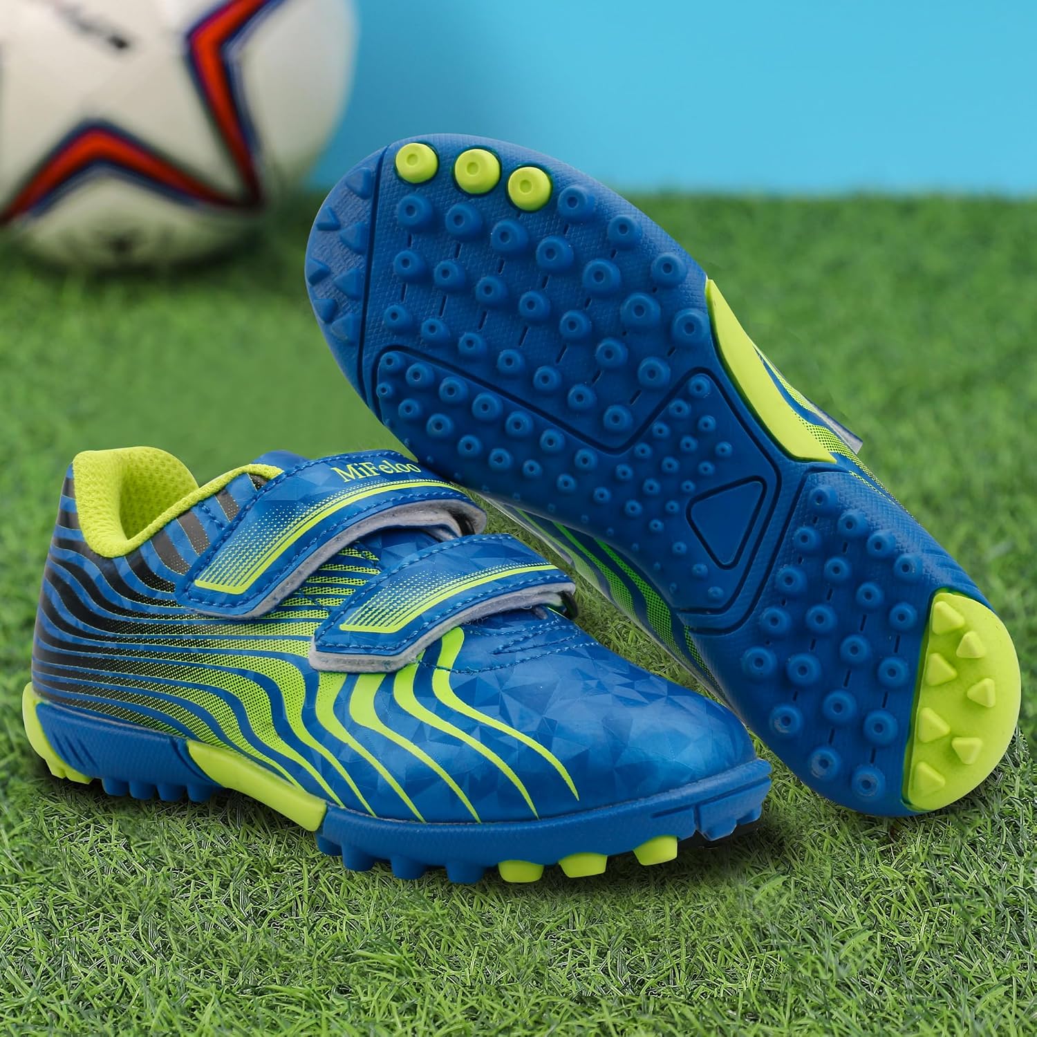 Turf Soccer Shoes Boys Girls Indoor TF Soccer Cleats for Toddler Little Kids